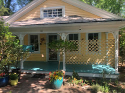 Porch painting for a Carrboro mill house.