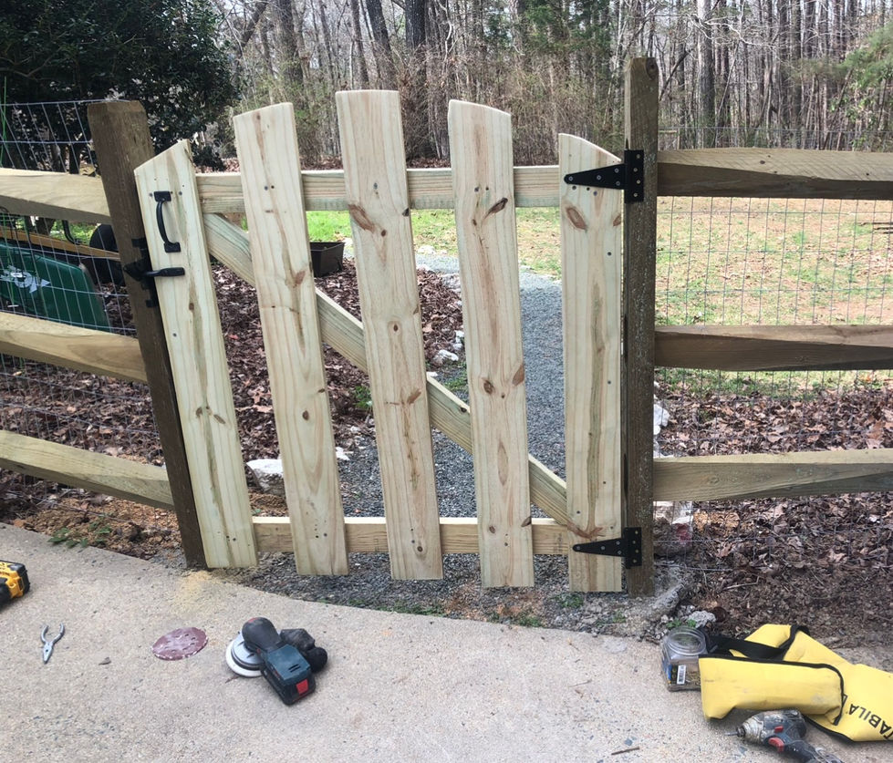 Custom wooden gate and pet fencing Chapel Hill, NC