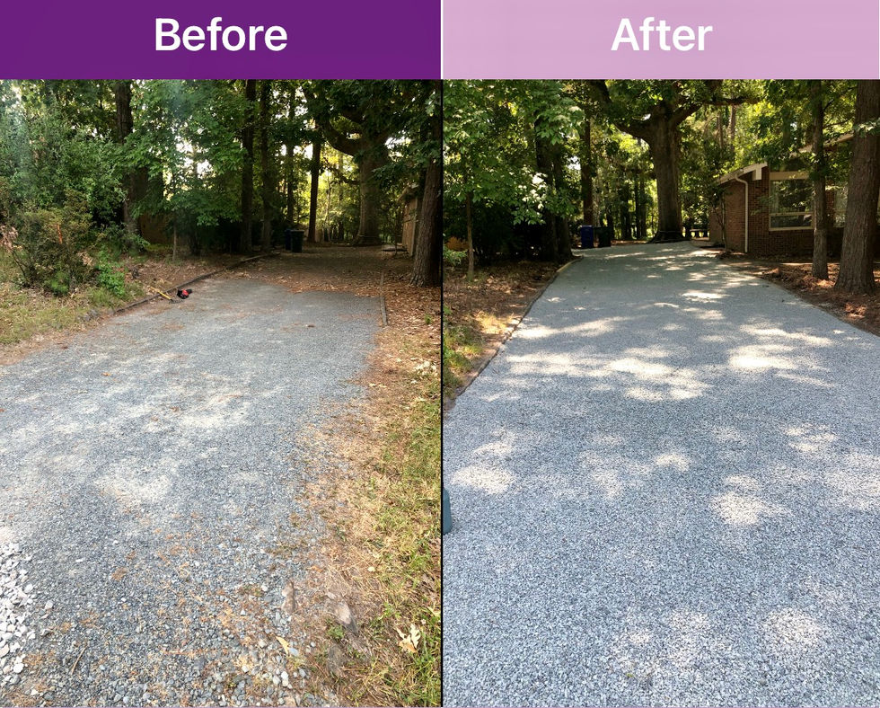 Gravel for a driveway in Carrboro, NC