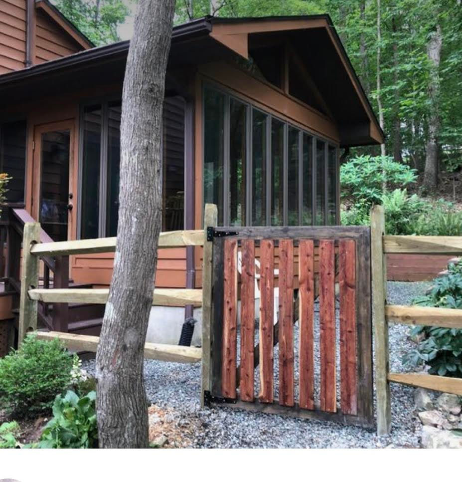 Custom made gate and dog fence in Chapel Hill