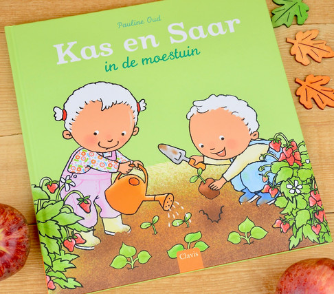 Kas en Saar in de moestuin