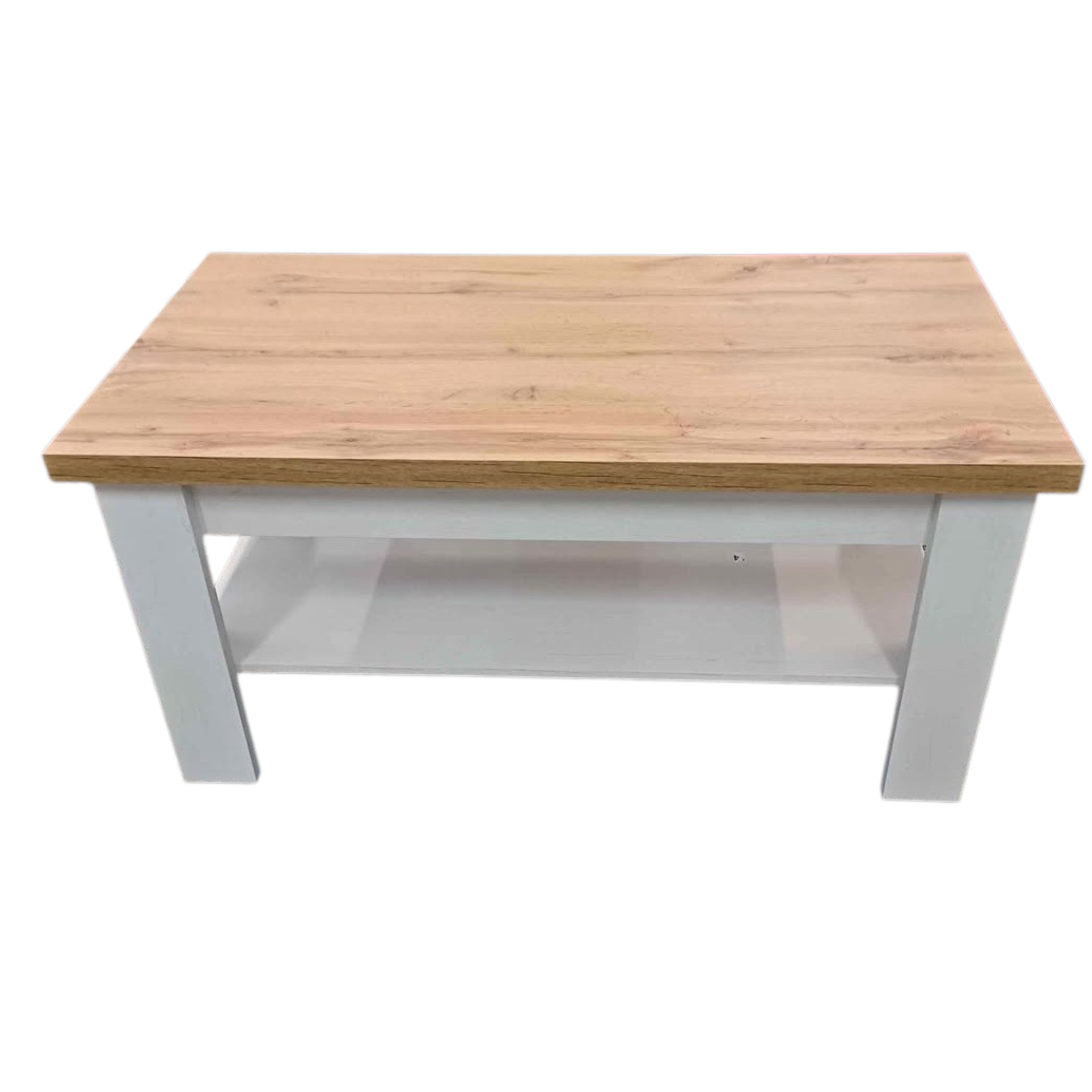 SALE coffee table BRAND NEW oak effect top with limed oak legs and shelf