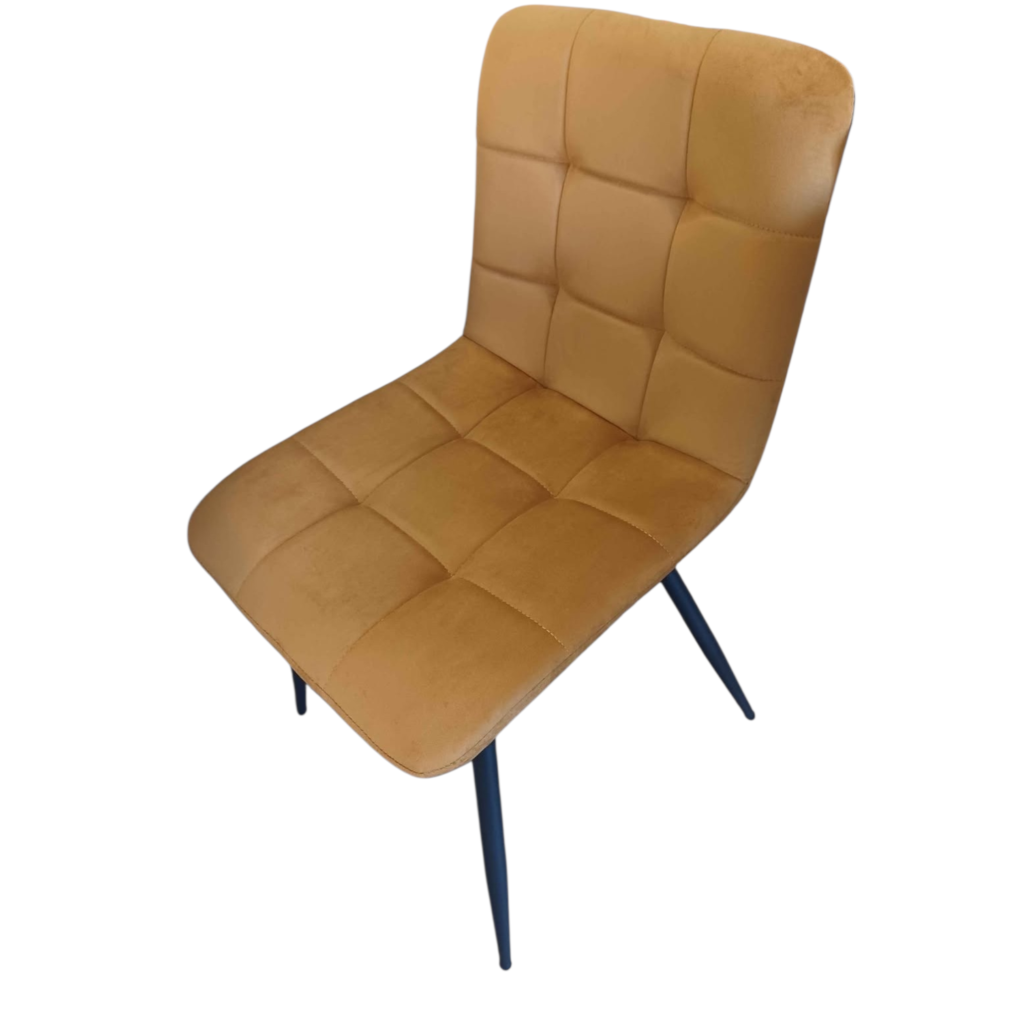 SALE dining room chairs set of 4 velvet upholstery mustard colour