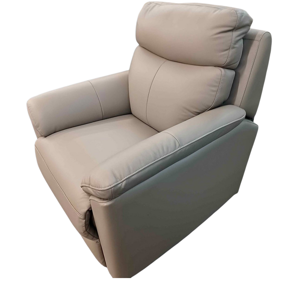 Thumbnail: Armchair power recliner in oyster leather