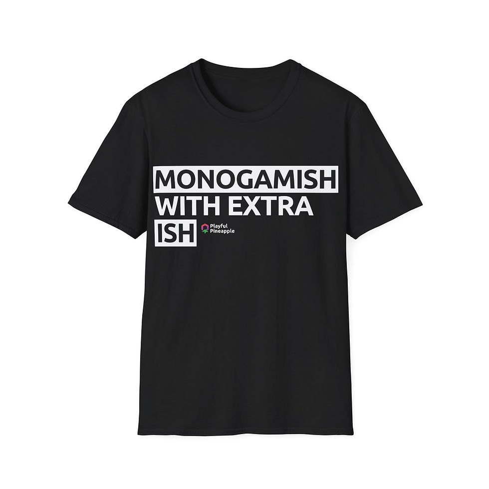 Thumbnail: Black Monogamish Tee, Funny Unisex T-Shirt, Gift for Him, Casual, Humor Top