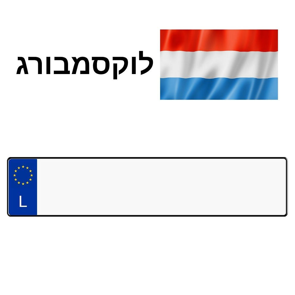 לוחית רישוי לוקסמבורג בעיצוב אירופאי בהשראת לוחיות רישוי לוקסמבורגיות מאלומיניום עם כיתוב ומסגרת מוטבעים