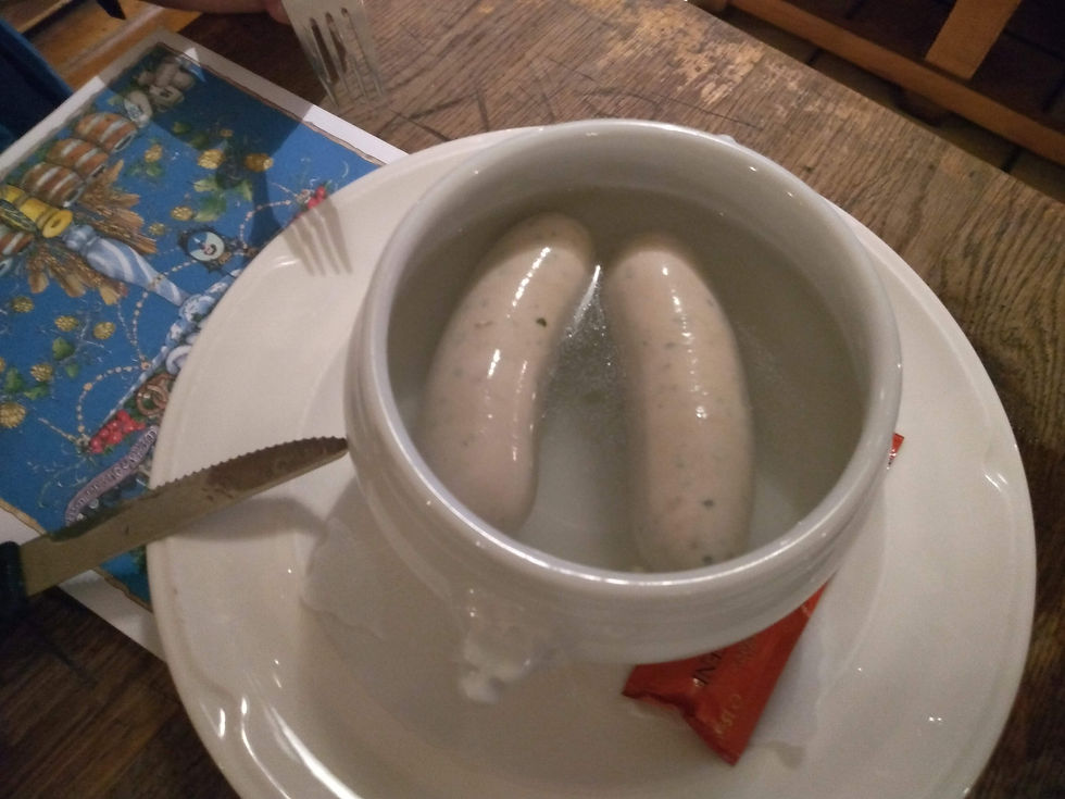 A deliciosa Weisswurst