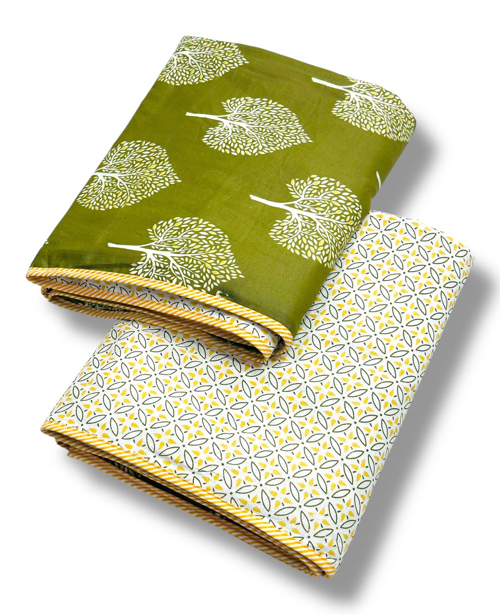 ViveCotton Duvet - Green Leaves