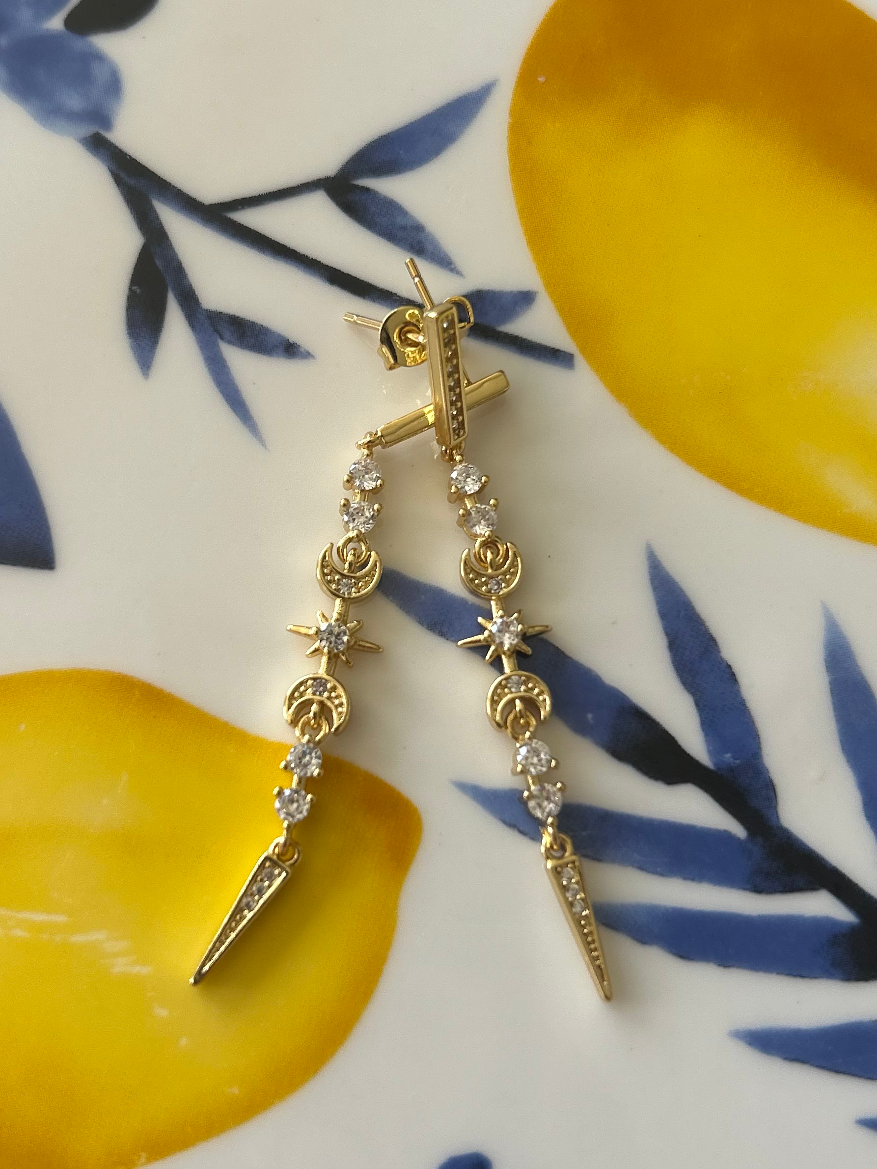 The Luna adorned earrings