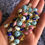 Thumbnail: Evil eye pendant - pink and silver 