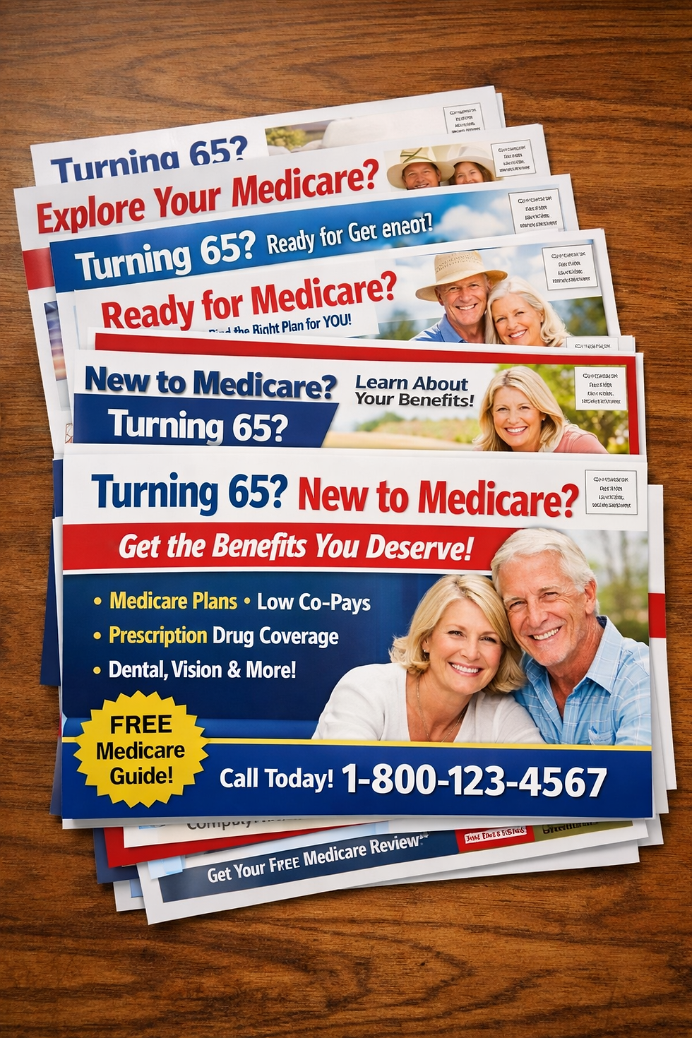 Senior Couple ad mailer for turning 65