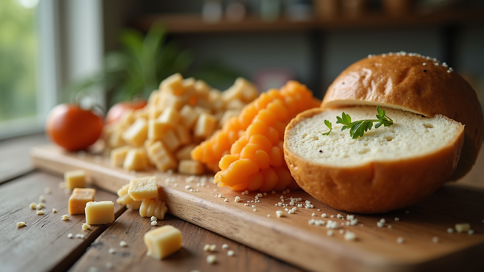Close-up view of calcium-rich foods on a wooden table