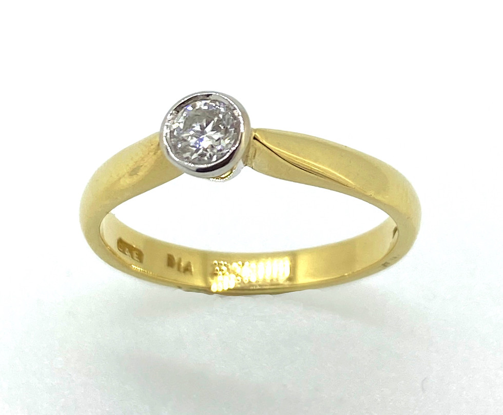 Thumbnail: 18ct gold 0.20ct diamond ring