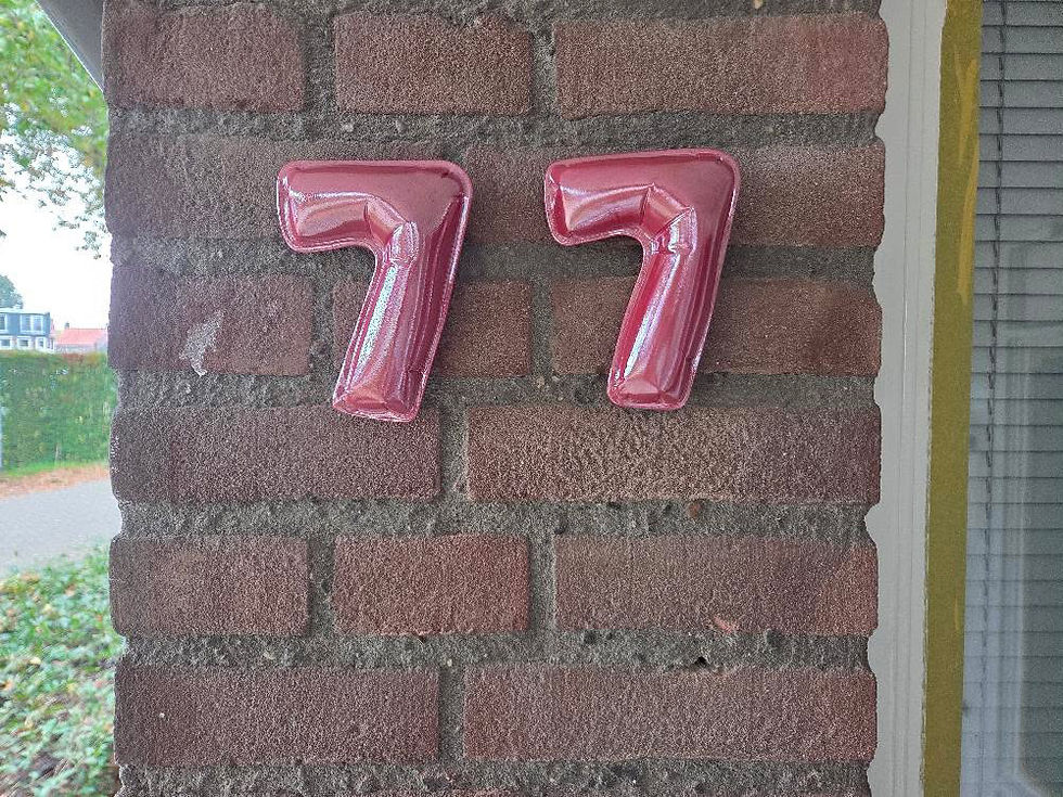 Thumbnail: Twee custom made huisnummers 