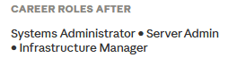 Career roles: Systems Administrator, Server Admin, Infrastructure Manager