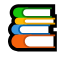Stack of colorful books icon for the course.