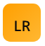 LR logo on orange background