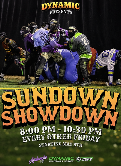 dynamic paintball & airsoft sundown showdown streetball nightball