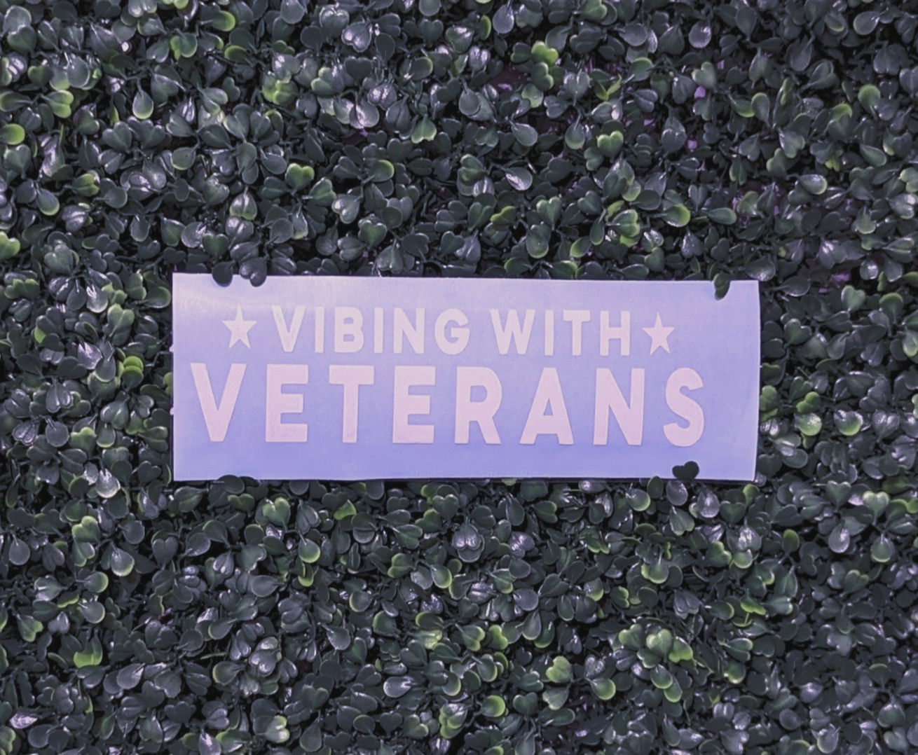 VIBING WITH VETERANS VINYL CAR DECAL