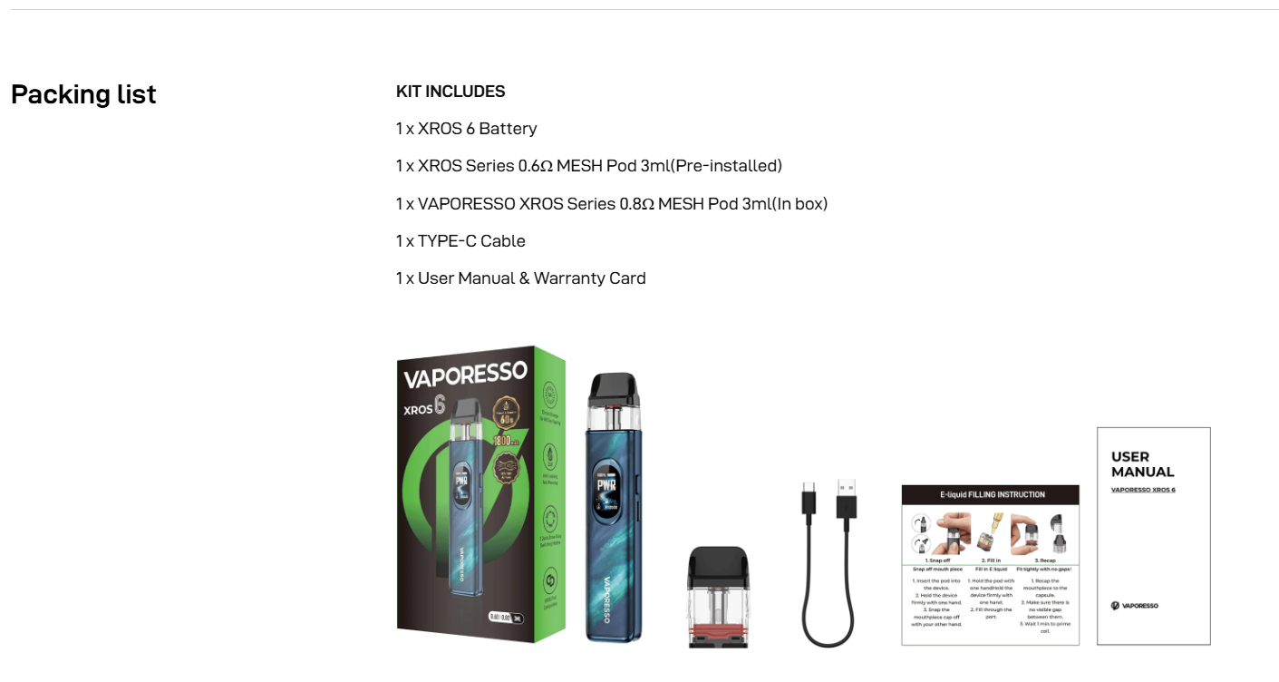 Box contents