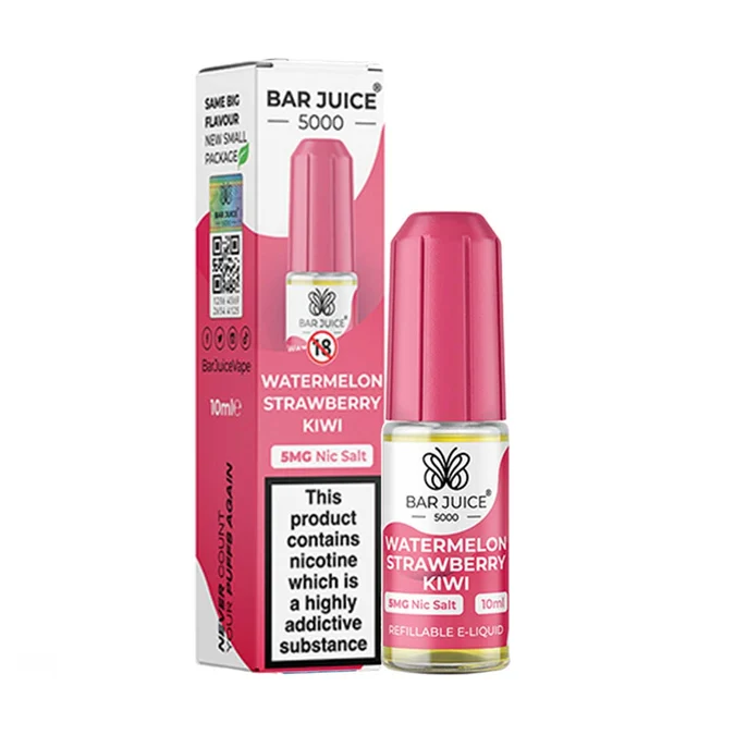 Watermelon Strawberry Kiwi Nic Salt E-Liquid by Bar Juice 5000