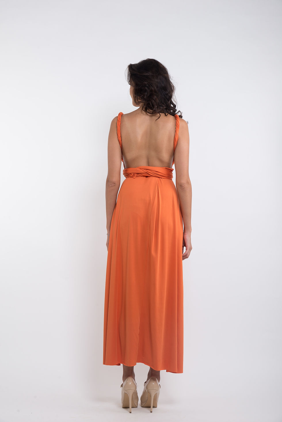 Thumbnail: Convertible Dress - Tangerine