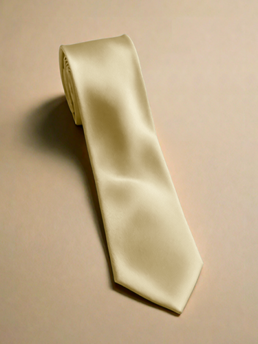 champagne satin tie