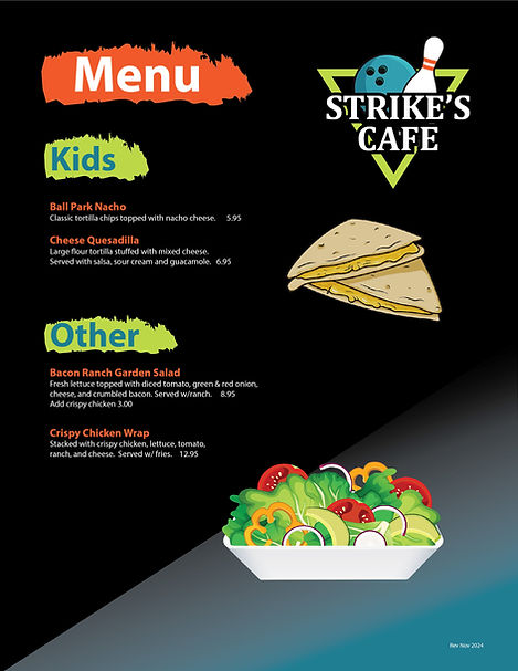 Bellevue Bowl Menu