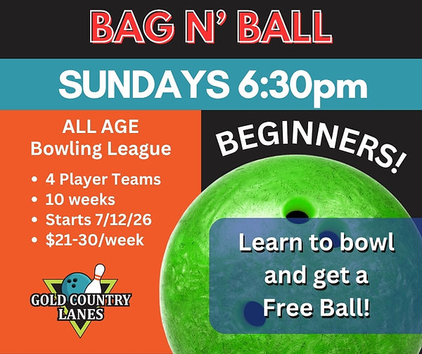 Beginners BOWLING LEAGUE sutter creek