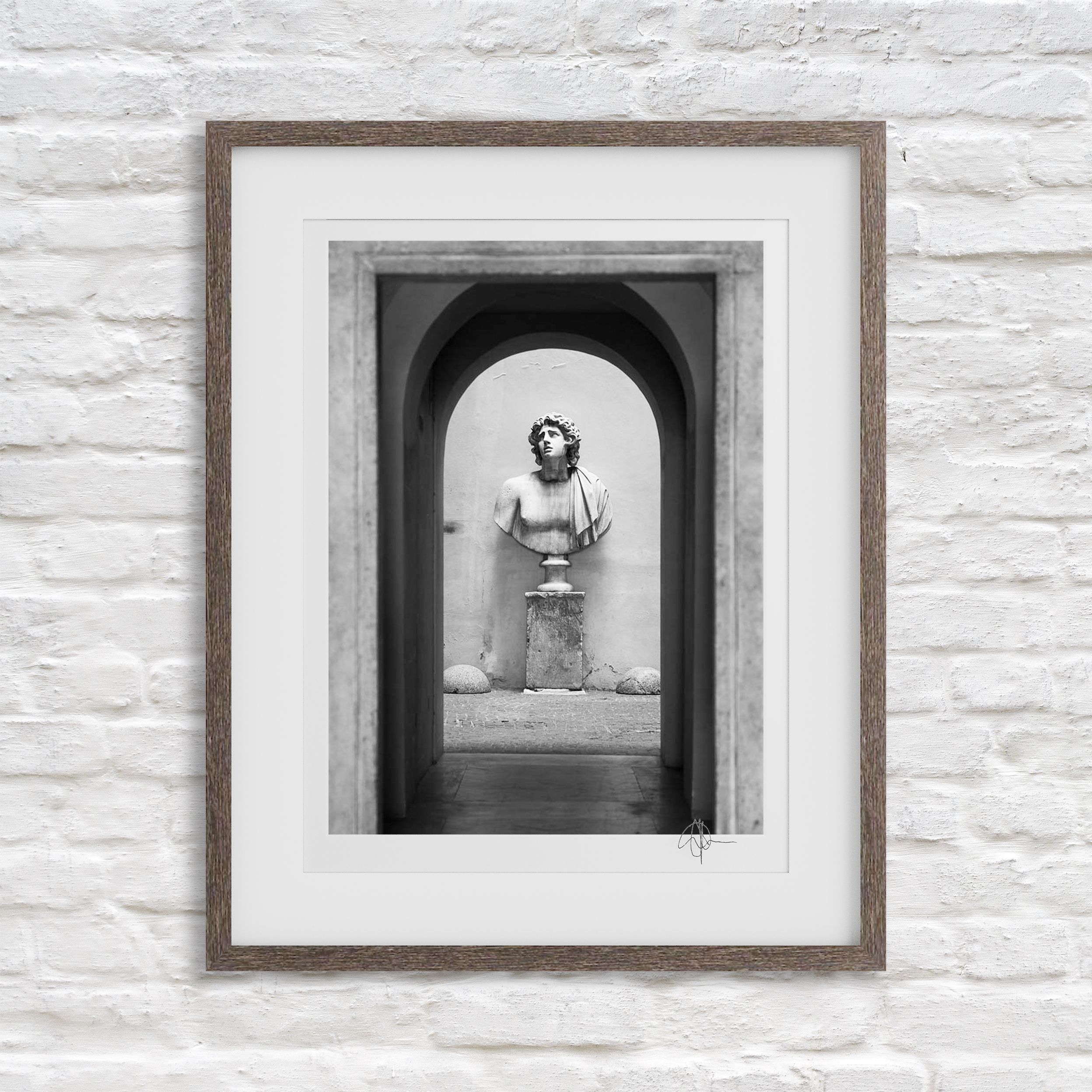 Roman Bust, Rome. 2012  (Framed)