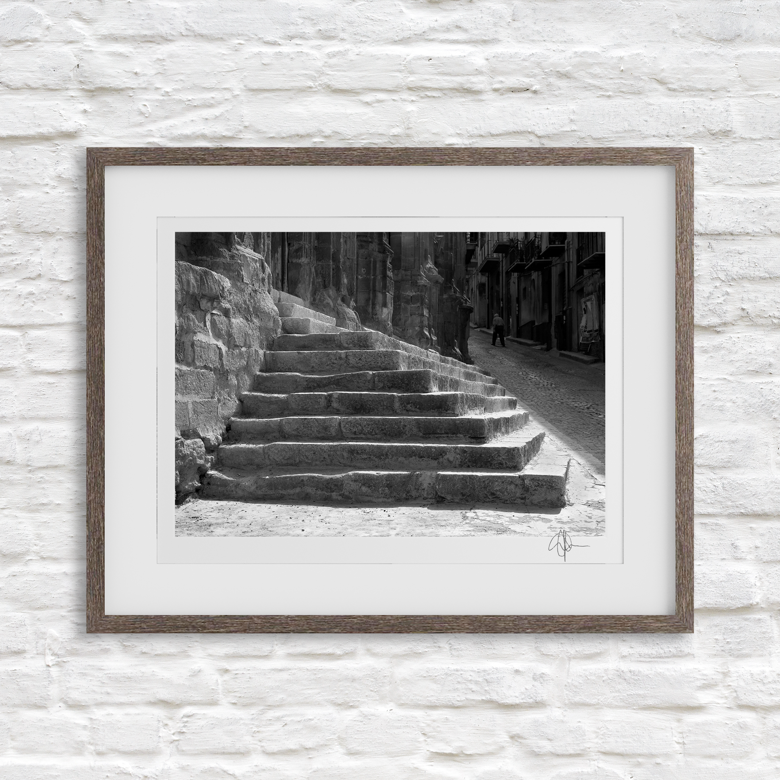Church Steps, Corleone, Sicily. 2004 (Framed)