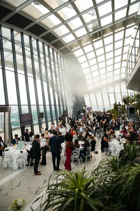 Corporate event photography at Sky Garden London. Professional event coverage and venue atmosphere at a modern London landmark by Patryk Majewski at Patryk Creative.