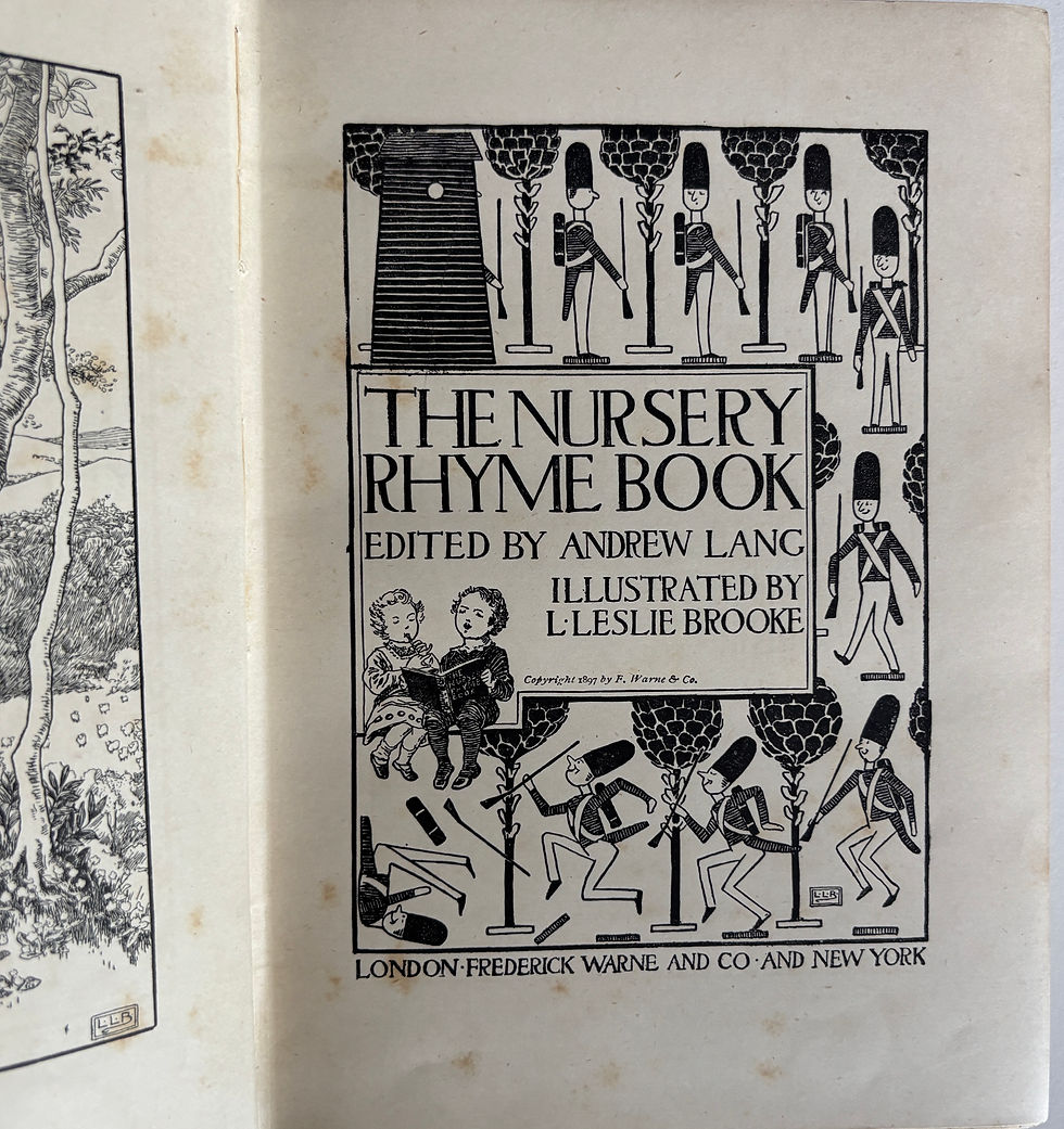 Thumbnail: The Nursery Rhyme Book edited by Andrew Lang, 1897