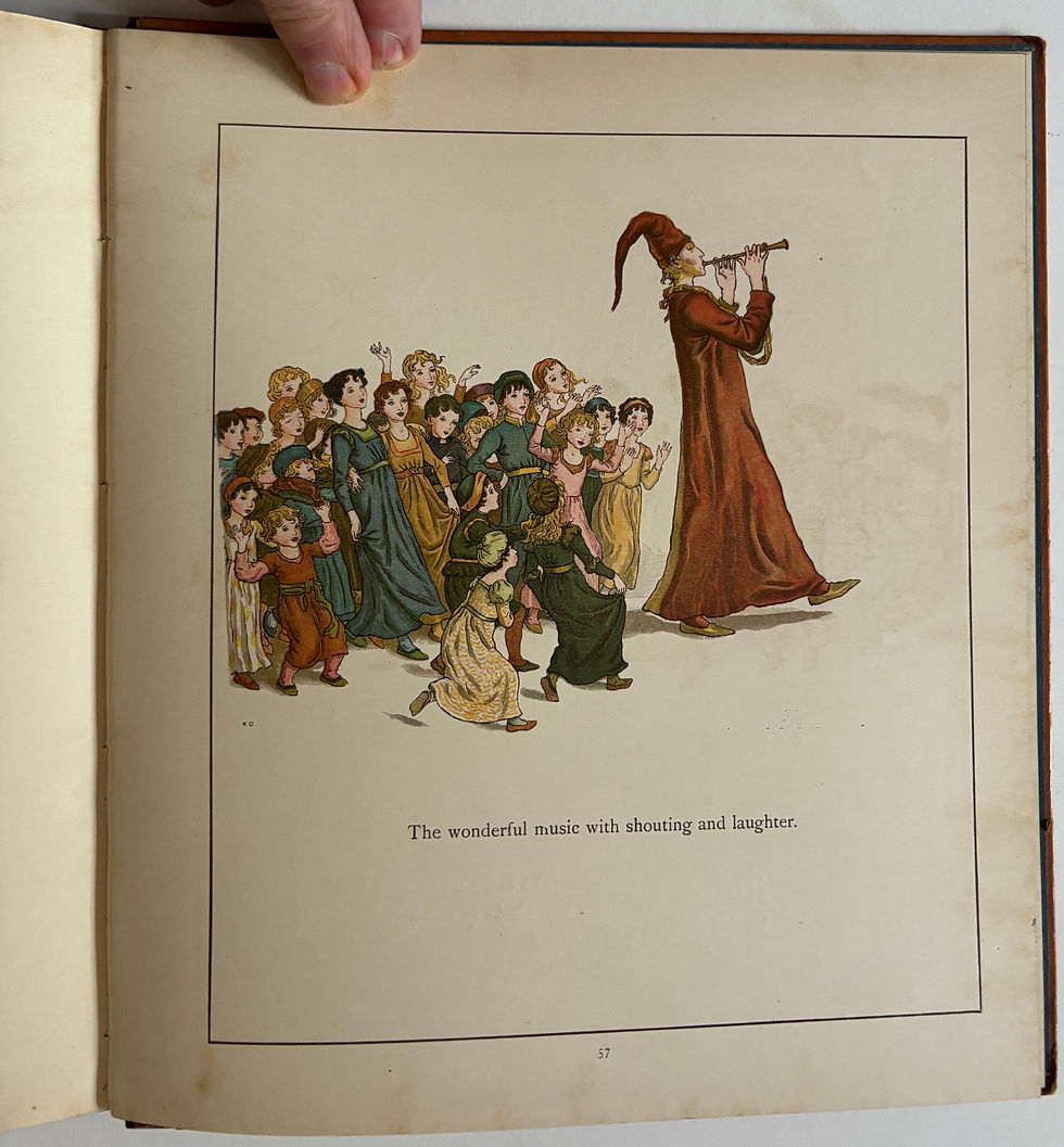 Thumbnail: The Pied Piper by Robert Browning,illustrated by Kate Greenaway,1888