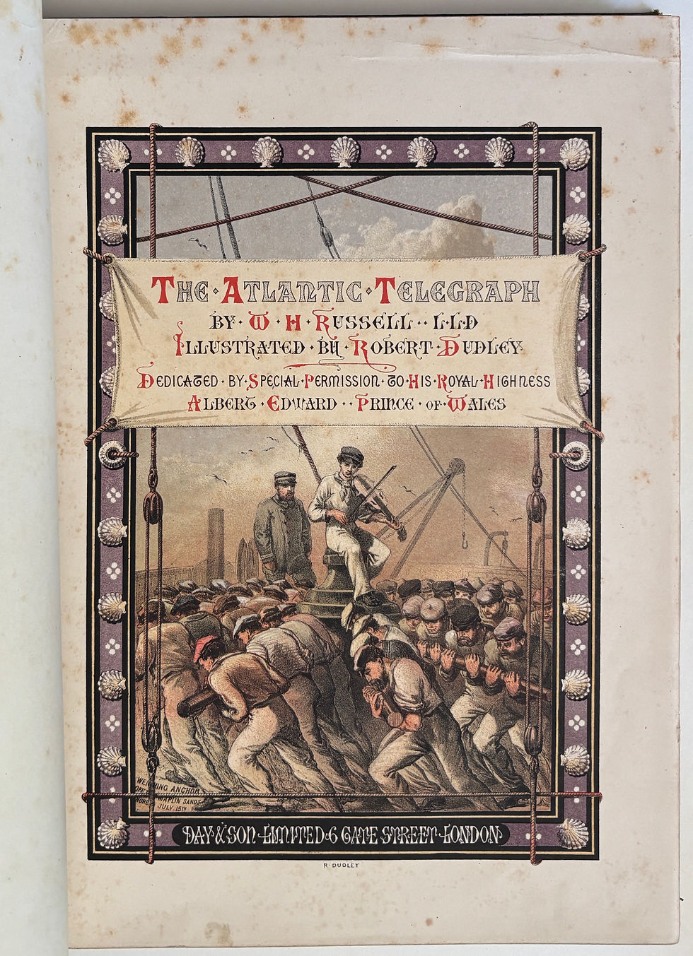 Thumbnail: The Atlantic Telegraph by W.H.Russell and illustrated by Robert Dudley, 1866