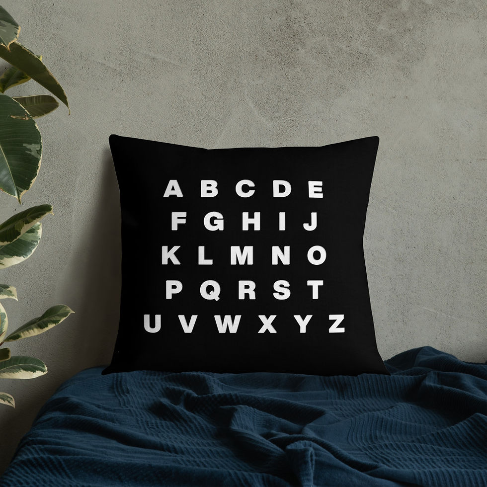 Thumbnail: Premium Letter Board Pillow Black
