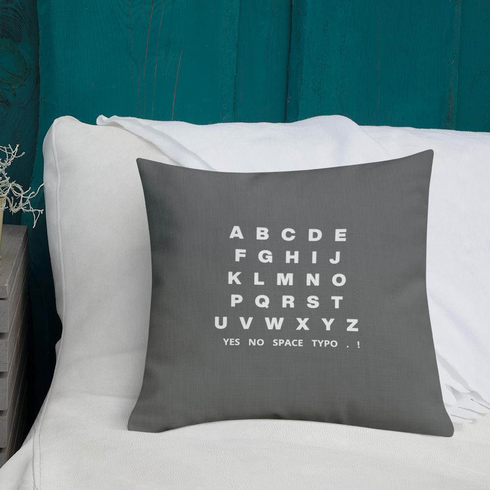 Premium Letter Board Pillow With Extras Gray
