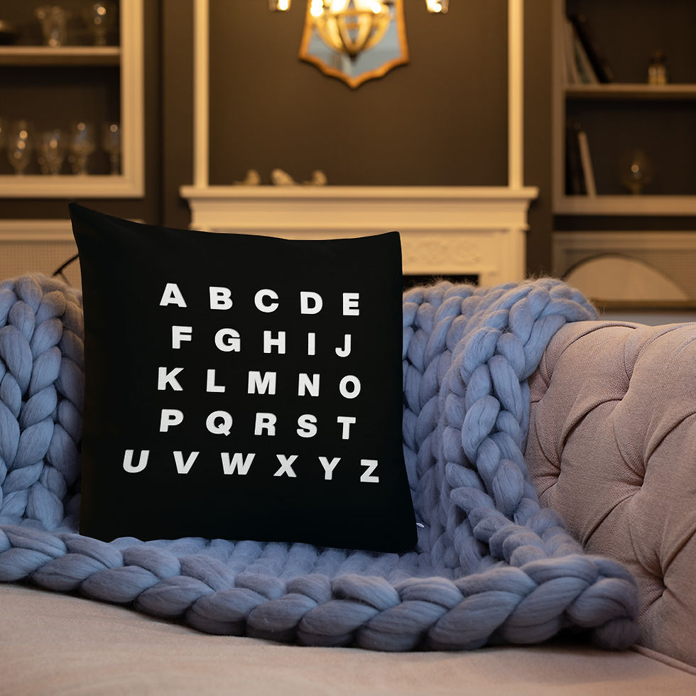 الصورة المصغرة: وسادة فاخرة من لوح الحروف أسود