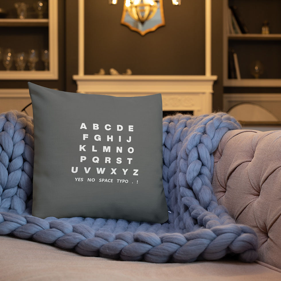 Miniatura: Premium Letter Board Pillow With Extras Gray