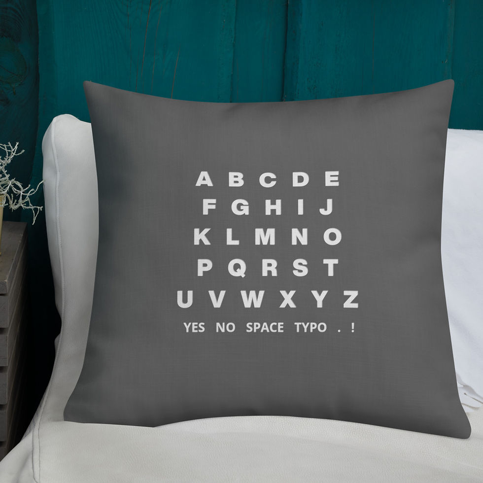Miniature : Premium Letter Board Pillow With Extras Gray