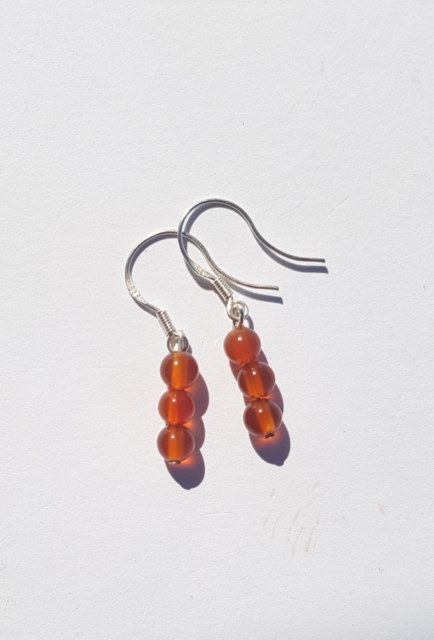 Small Drop Carnelian Earrings