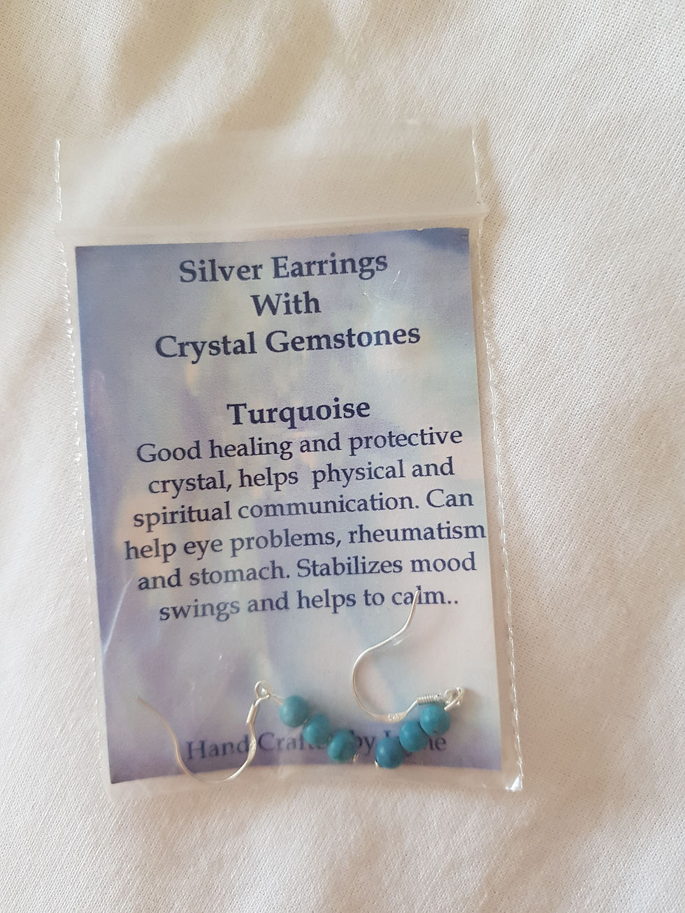 Thumbnail: Small Drop Turquoise Earrings