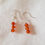 Thumbnail: Small Drop Carnelian Earrings