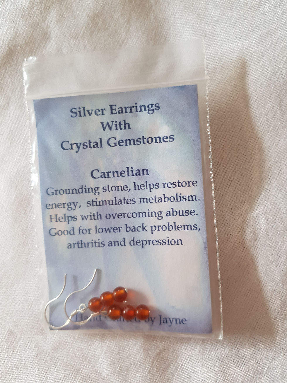 Thumbnail: Small Drop Carnelian Earrings
