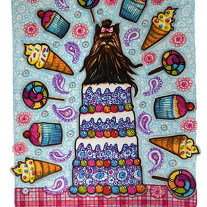 Yorkshire terrier junk food celebration