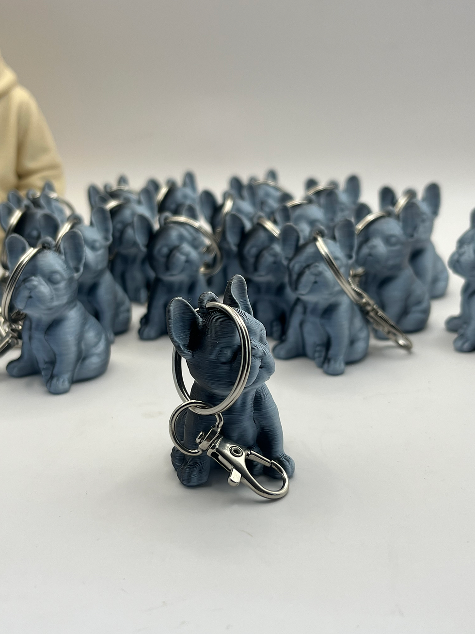 Miniature : Lot de 20 Porte-Clés Bouledogue Français – Fourniture Boutique & Événement