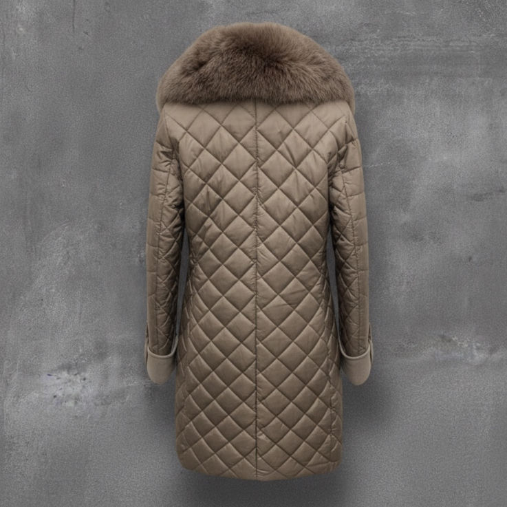 Miniaturbild: Steppjacke mit Fuchsfell Kragen