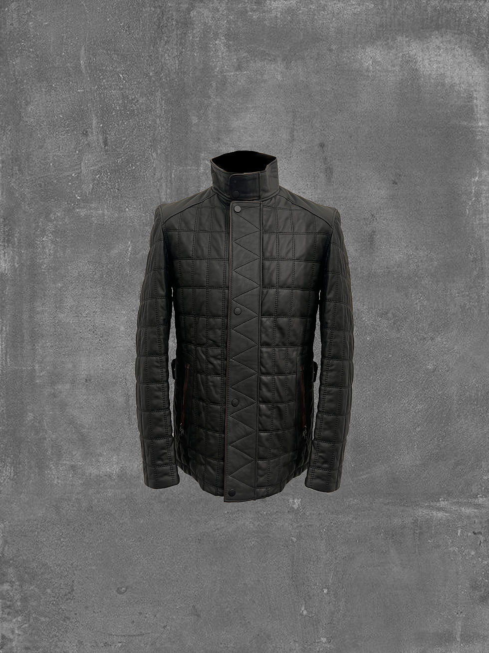 Miniaturbild: Gesteppte Herren Lammleder Jacke