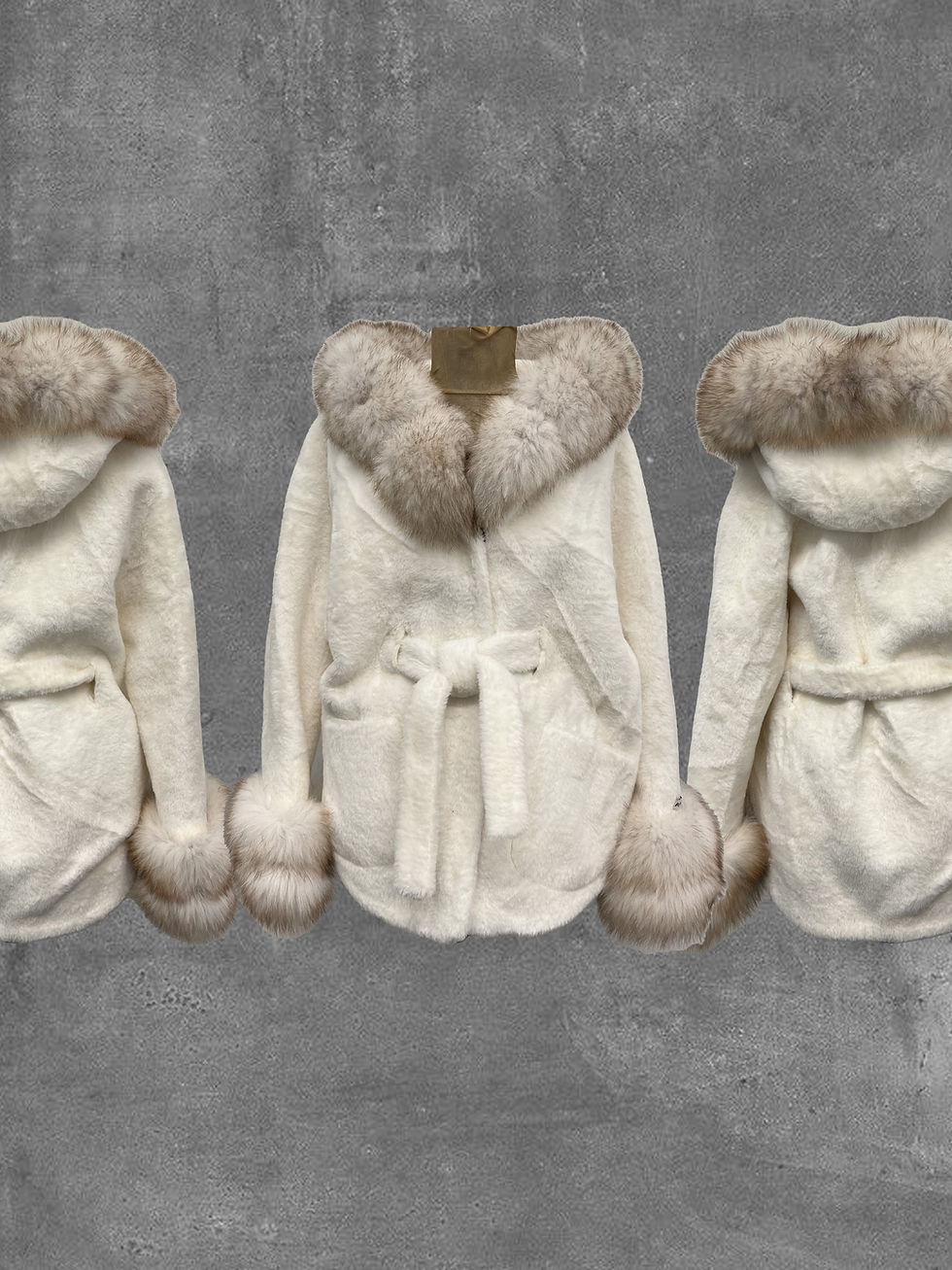 Miniaturbild: Alcantara Jacke mit mit Fuchsfell