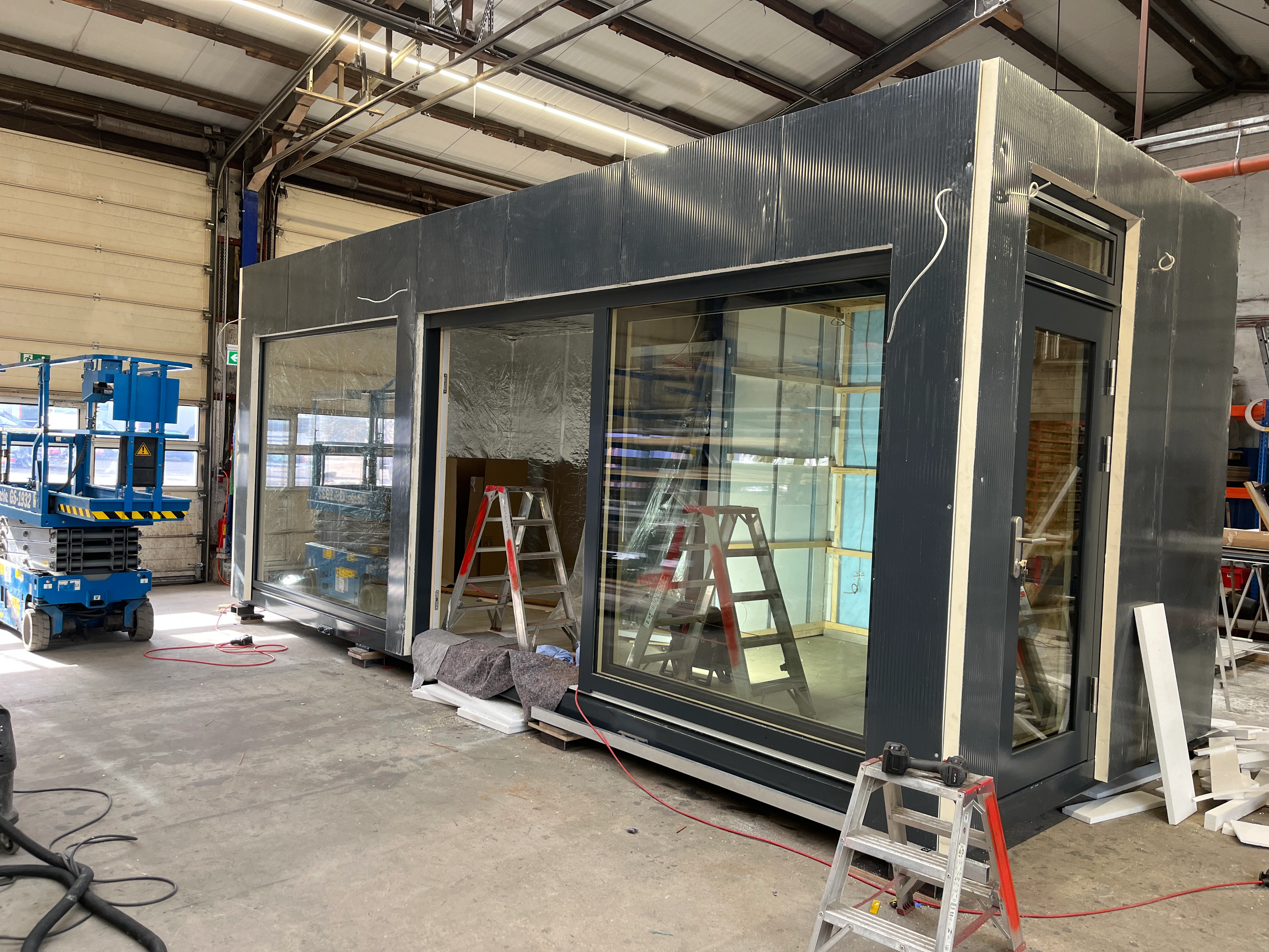 Saunacontainer Vorbereitung